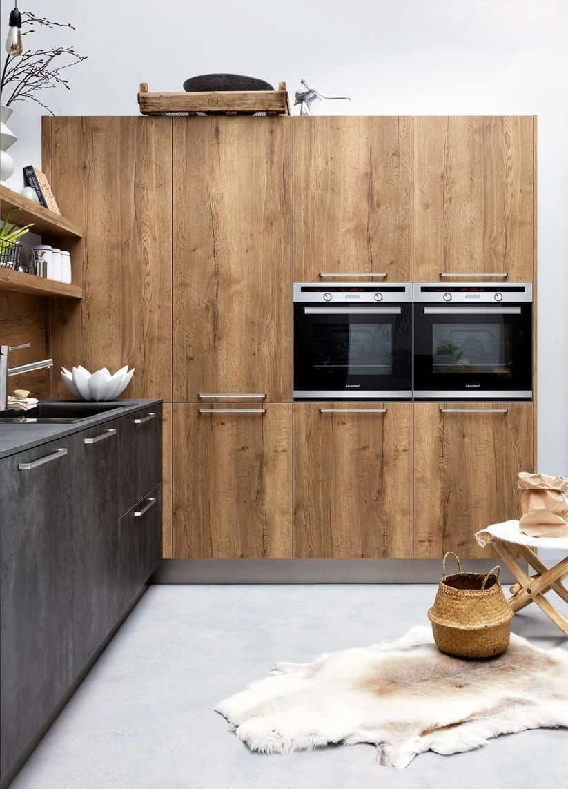 Moderne Küche, Holzfronten